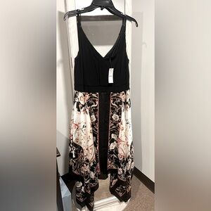 White House Black Market handkerchief midi dress, size 12, NWT